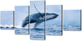 Blue Clear Ocean Seascape Canvas Wall Art with Frame 50''Wx24''H M120244