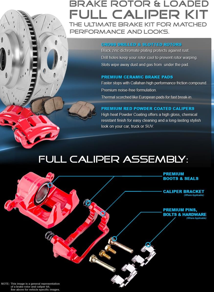 299.8 mm 5 Lug Brake Disc Rotors + Ceramic Brake Pads + Clips G952