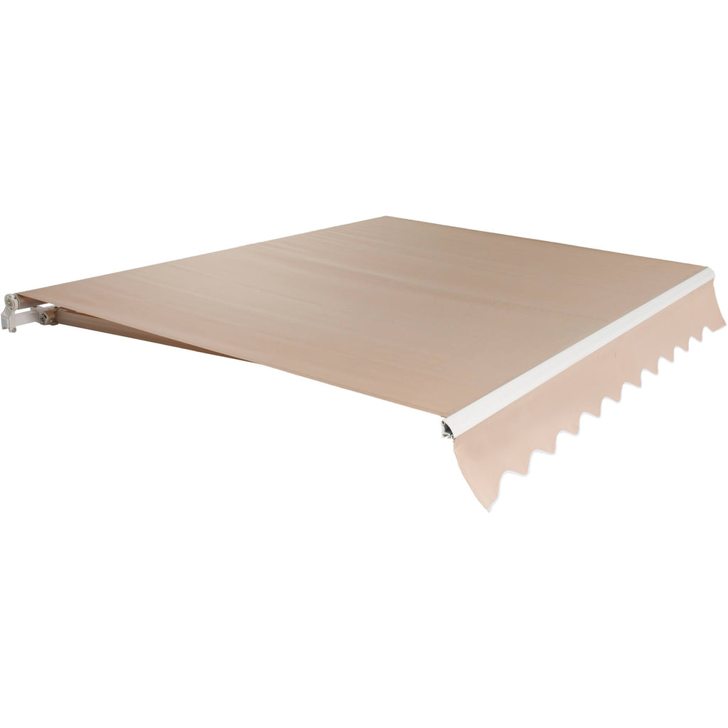 Beige Retractable Aluminum Patio Awning Canopy S662