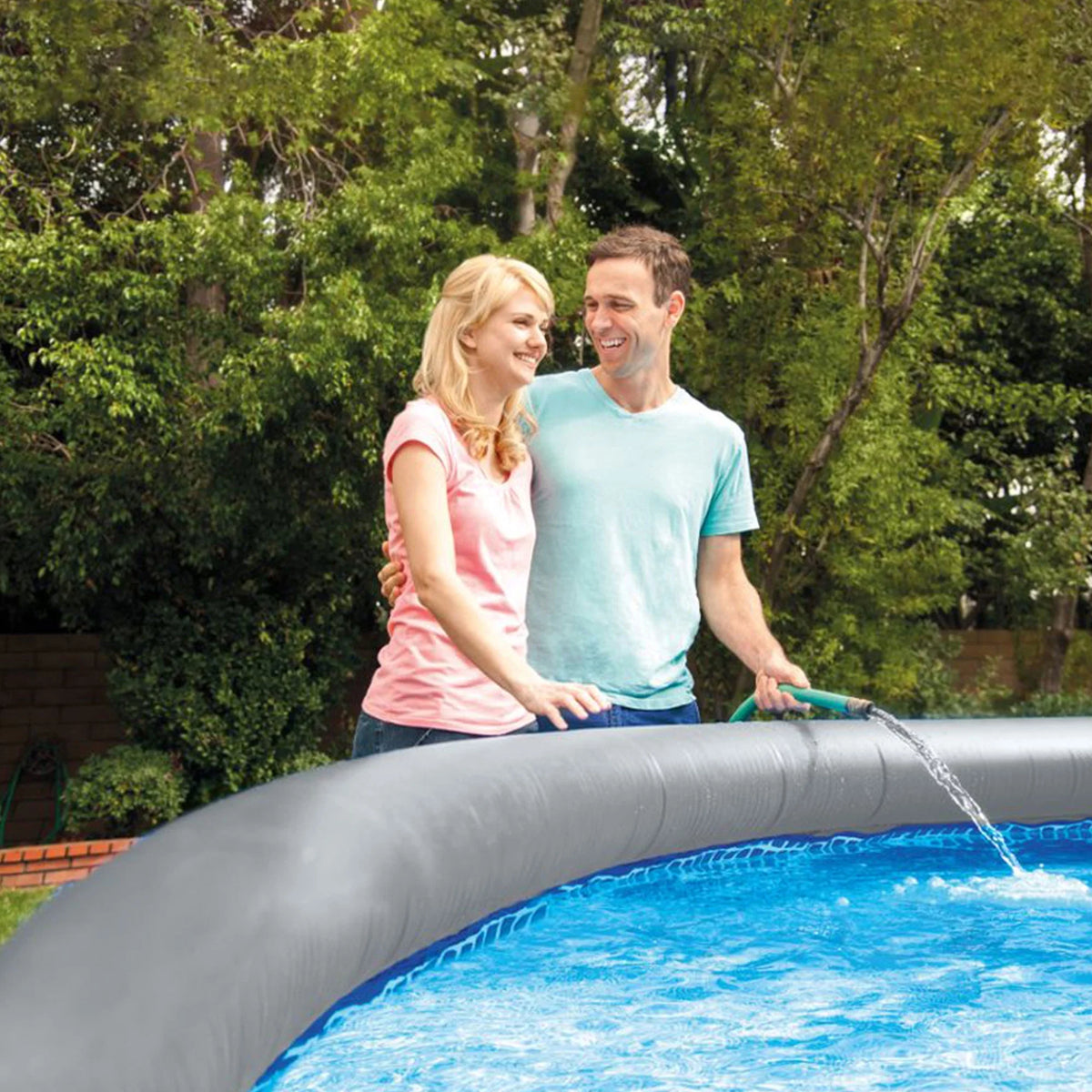 15' x 42 Inflatable Above Ground Swimming Pool Set X385065