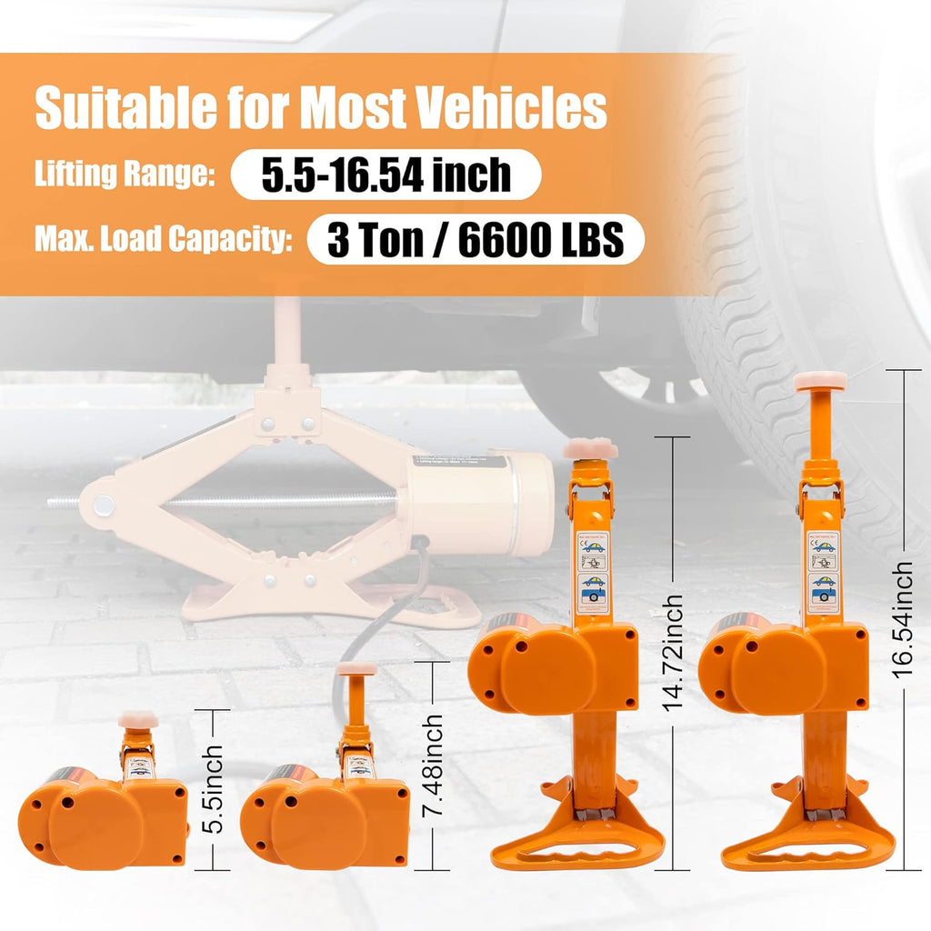 3 Ton Electric Car Jack with Electric Wrench and Inflator Pump A1299