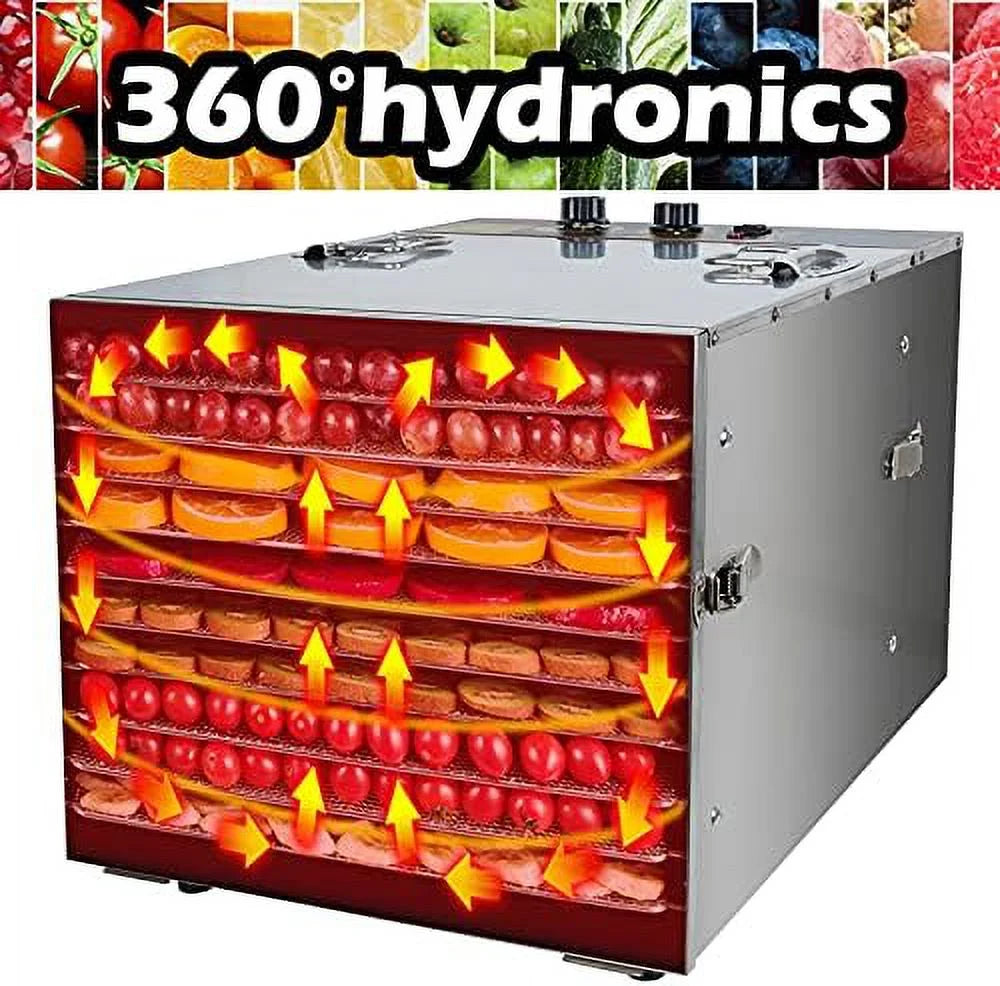 10 Trays Digital Stainless Steel Food Dehydrator S765385