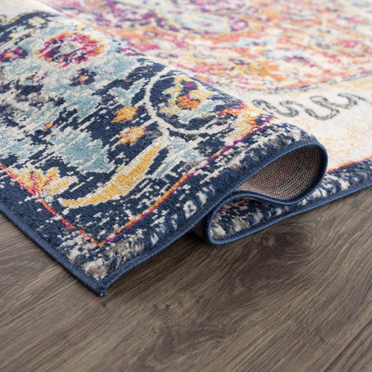 Beige Ivory Orange Purple 7'10" x 10' Area Rug J573026