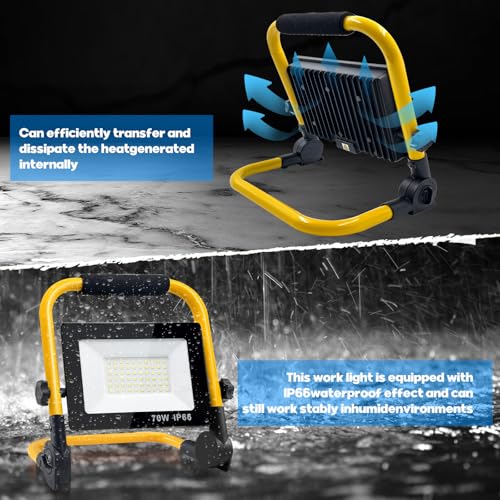 21,000 Lumen 2 Adjustable LED Work Light Heads Collapsible Tripod 6,500 Kelvin R319552