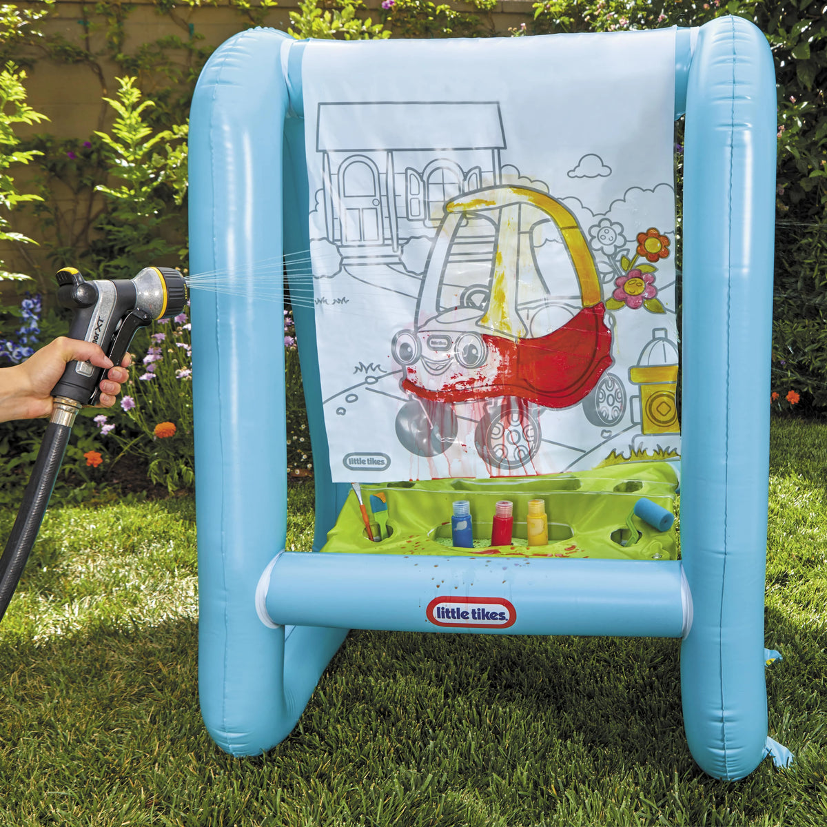 3-in-1 Paint & Play Backyard Easel Inflatable Outdoor Art with Accessories B756