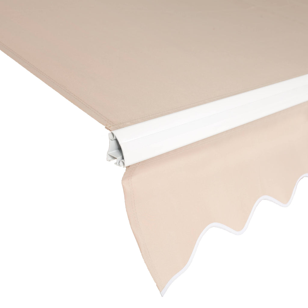 Beige Retractable Aluminum Patio Awning Canopy S662