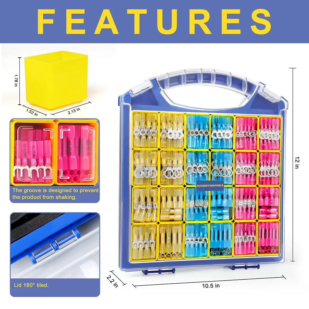 620PCS Marine Grade Heat Shrink Wire Connectors Kit W27075
