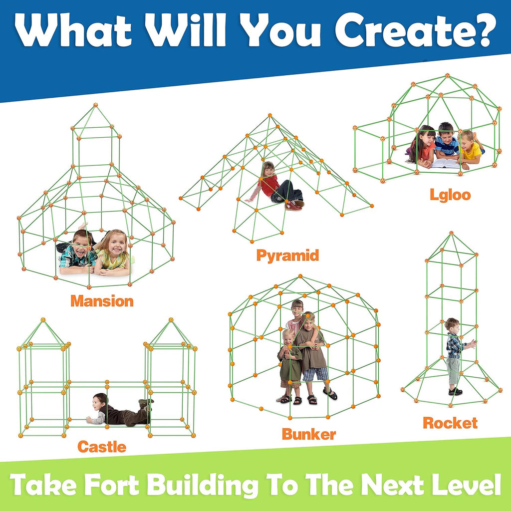 130 Pieces Fort Building Kit STEM Toy T28098