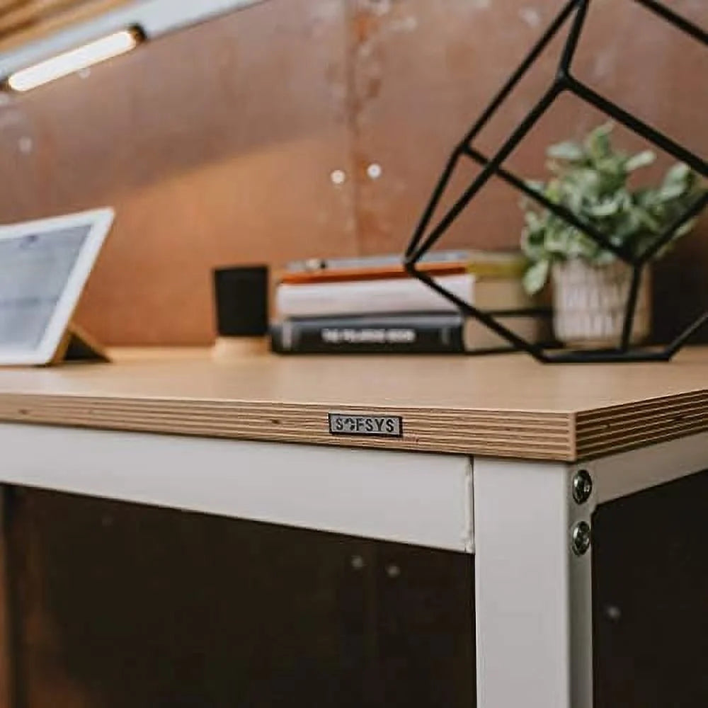 55.1" Computer Writing Desk with Metal Frame Q543119