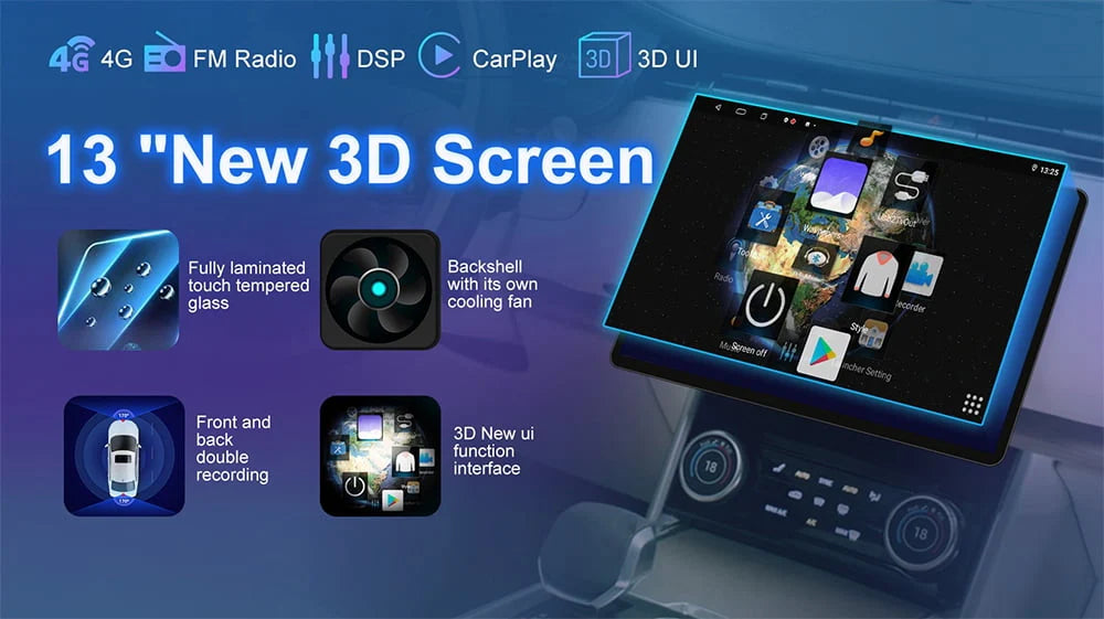 13.3 Inch Android 12 Touch Screen Car Stereo M961848