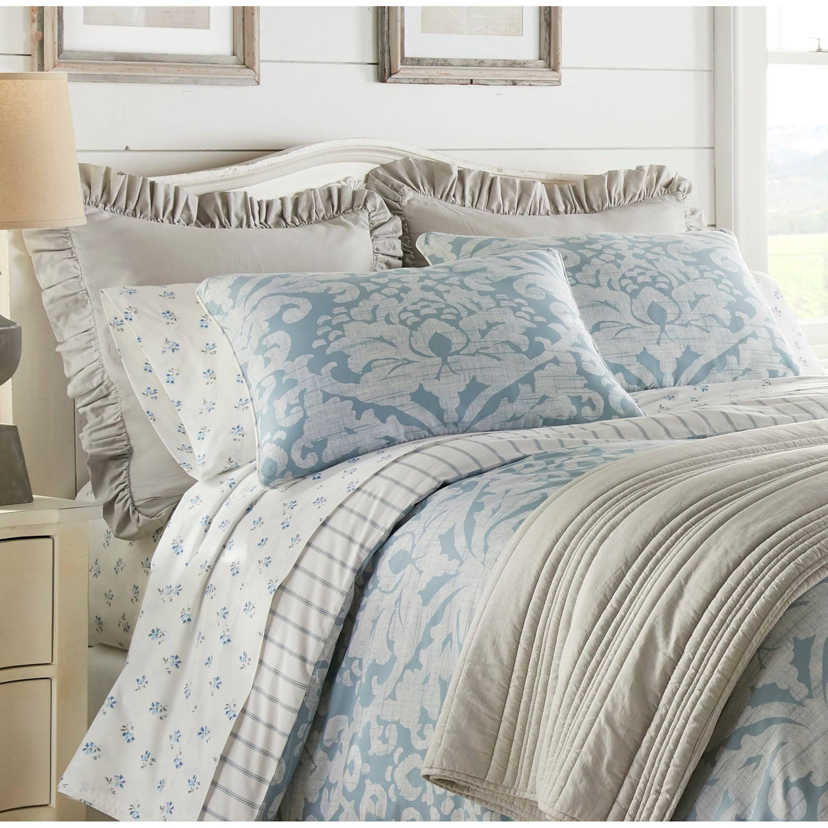 Blue Duvet Cover Set, Full/Queen E626