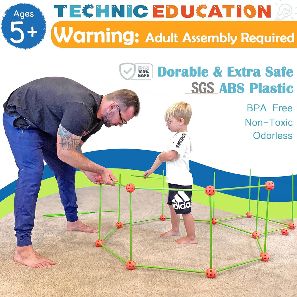 130 Pieces Fort Building Kit STEM Toy T28098