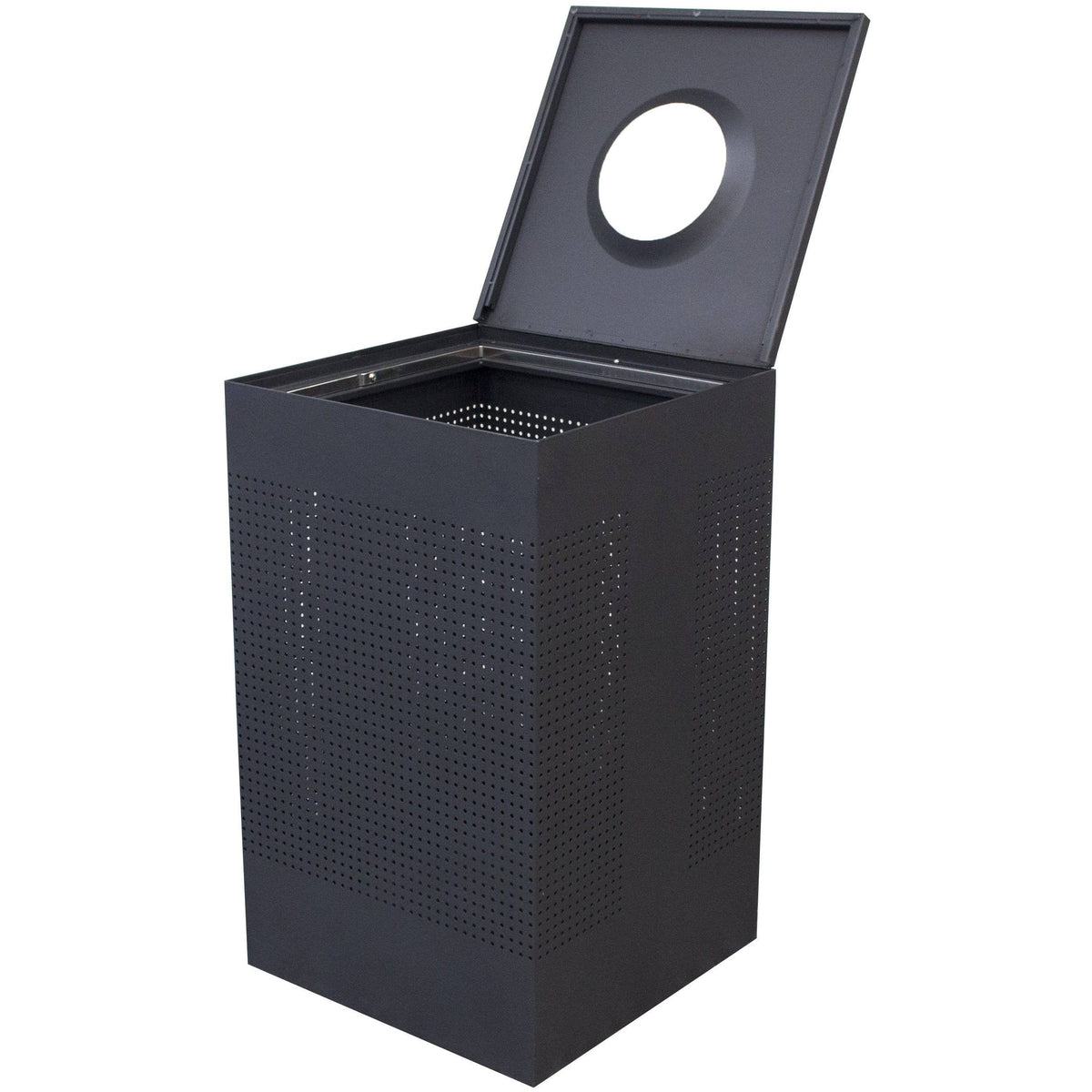 Black 40 Gallon Manual Lift Trash Can Z206773