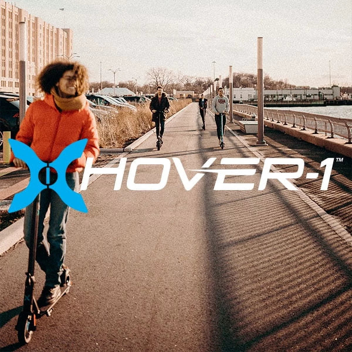 Blue Electric Scooter with LED Headlight X883587