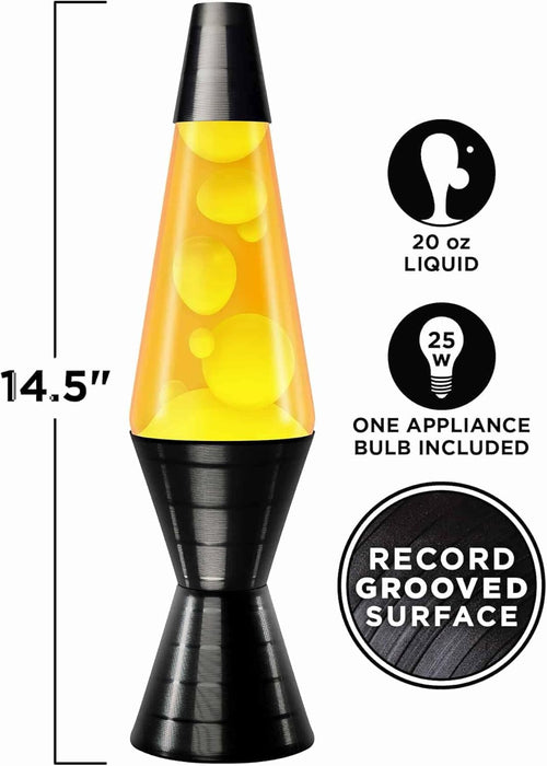 14.5'' Yellow Wax and Orange Liquid Motion Light O416