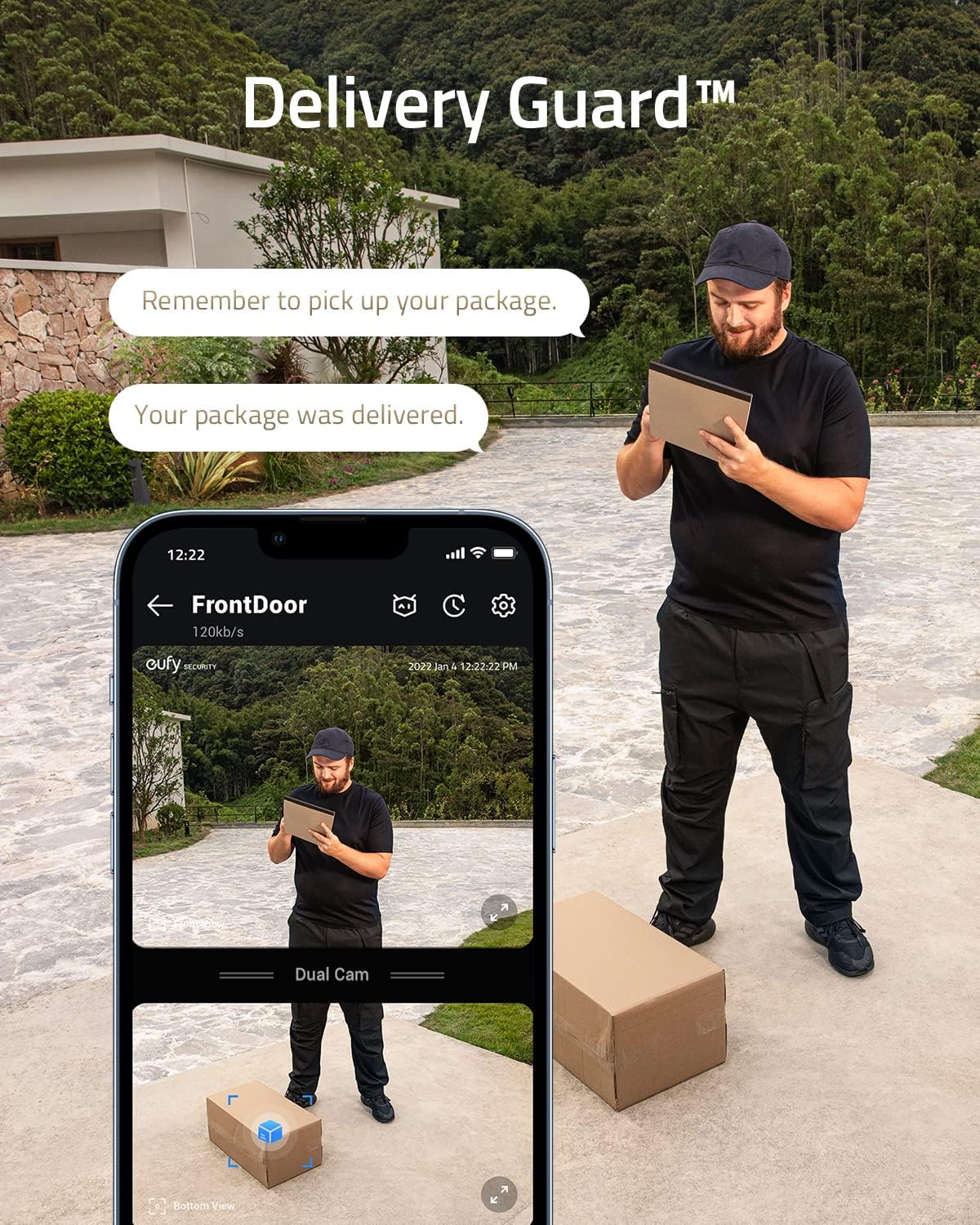 Battery-Powered Dual Camera Video Doorbell W5990