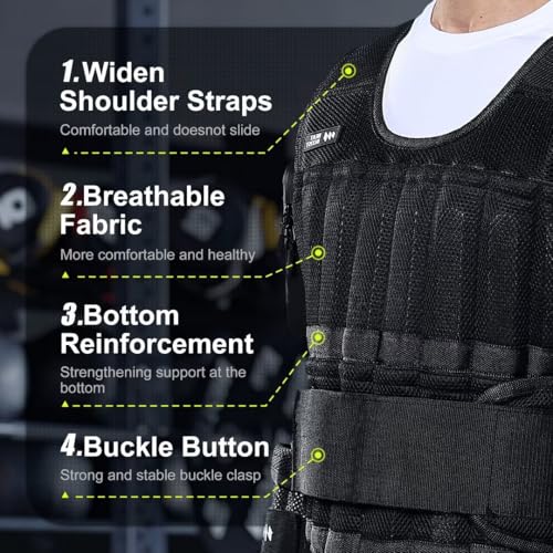 20lb/30lb/40lb/50lb/60lb Adjustable Weight Vest with Steel Plates Z21026