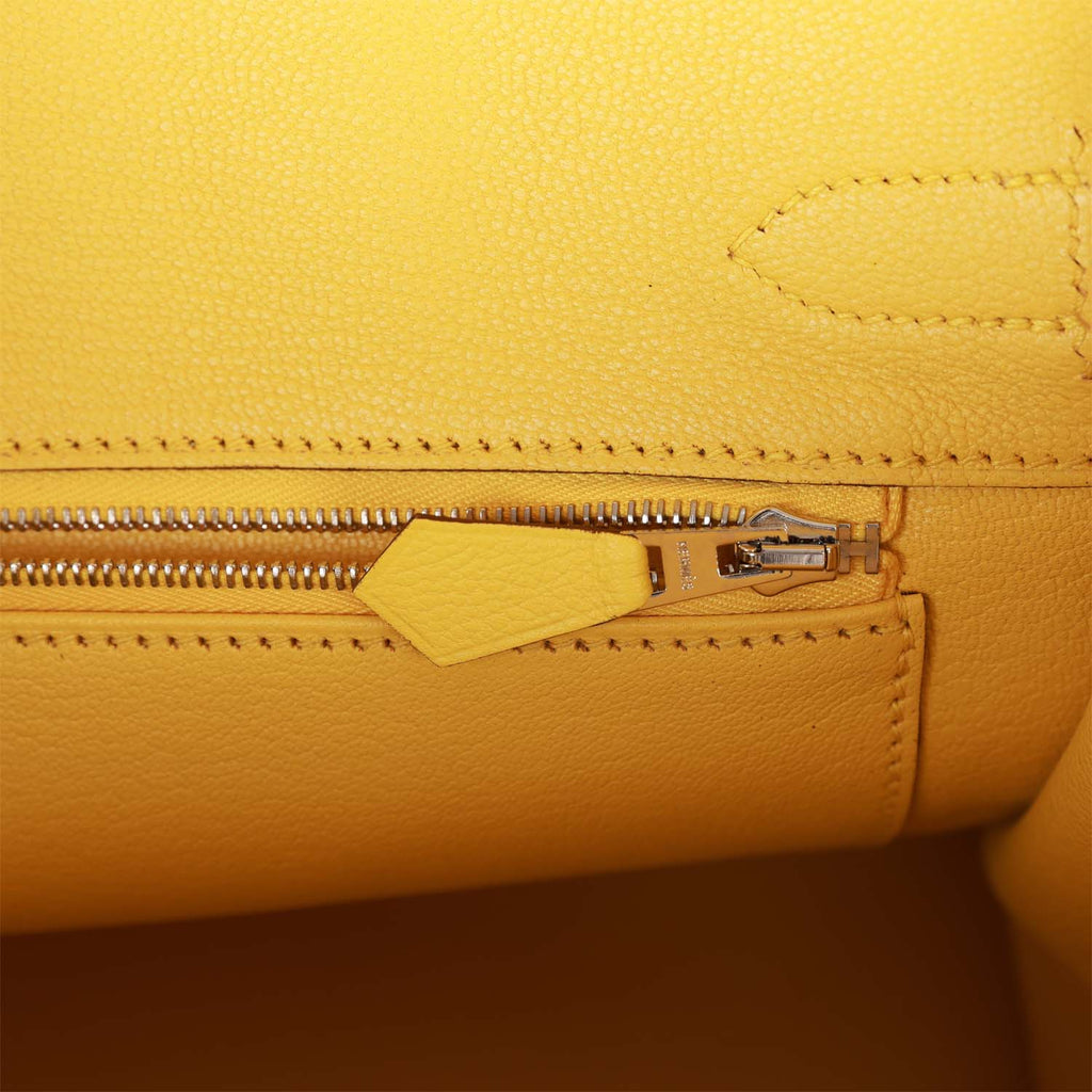 Birkin 30 Jaune de Naples Taurillon Novillo Palladium Hardware L855