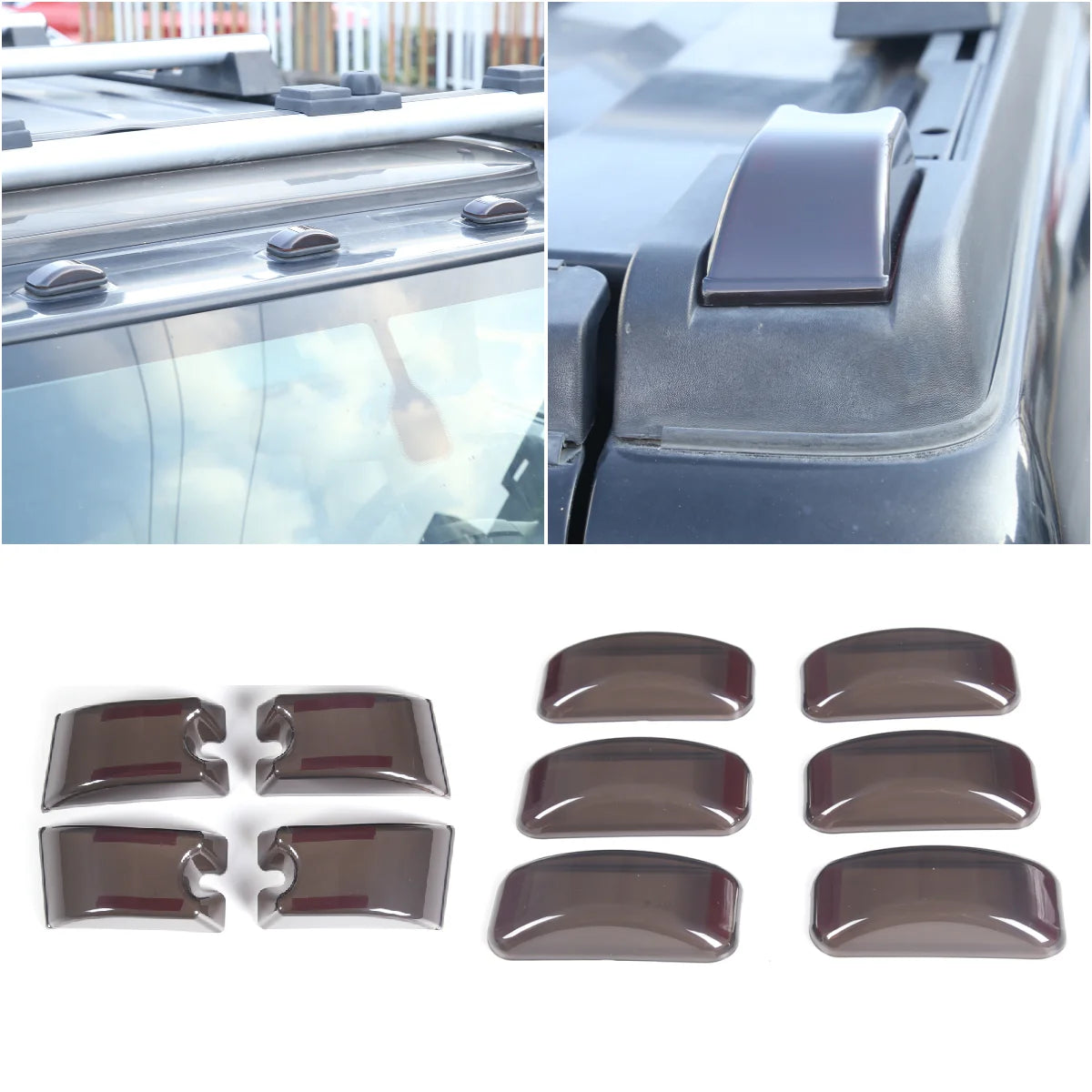 10PCS ABS Blackout Cab Side Marker Roof Light Housing Covers M5244