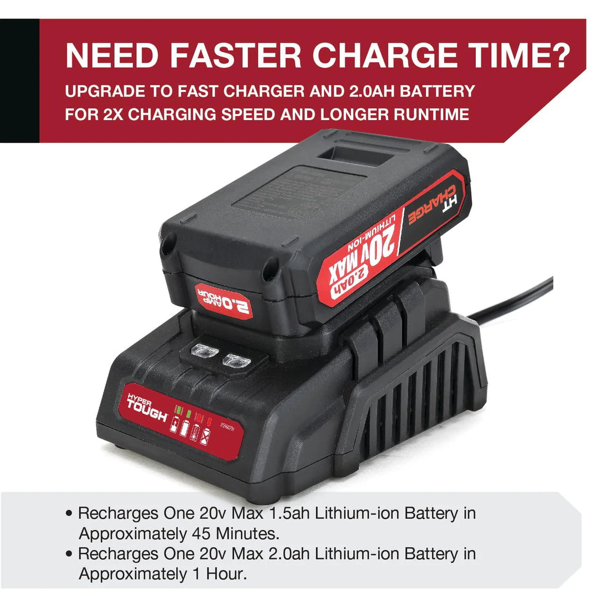 20V Lithium-Ion Battery Fast Charger J301349