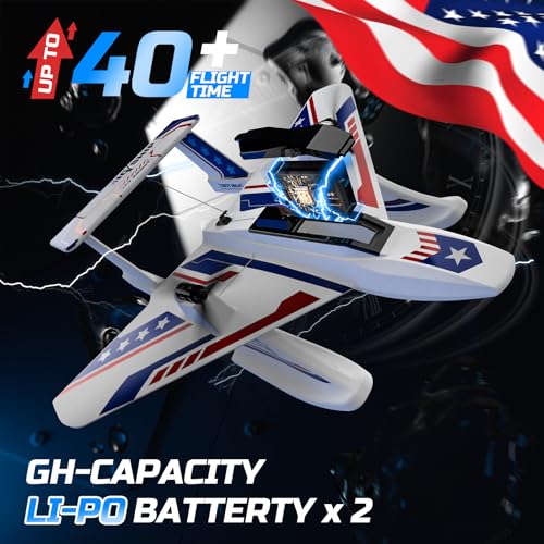 Amphibious Tri-Phibian Aircraft RC Plane with 2 Batteries Q485