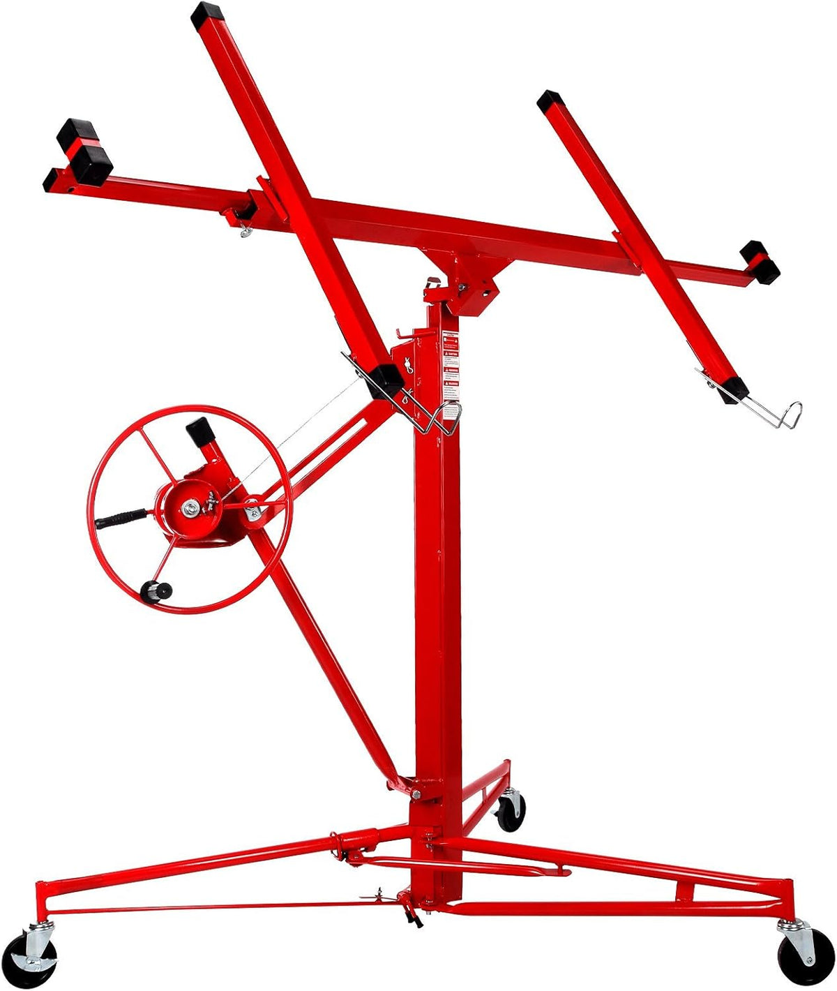 11' Drywall Lift Rolling Panel Hoist Jack Lifter with Lockable Caster Wheels E6290