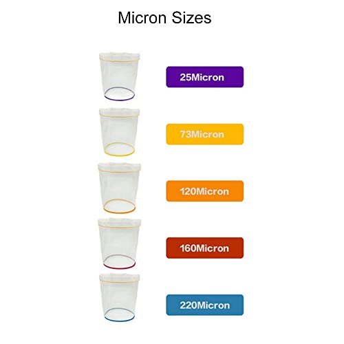 5pcs 1 Gallon Filter Bag Bubble Bag Kit Set Micron Drawstring Extraction Bags Q45151