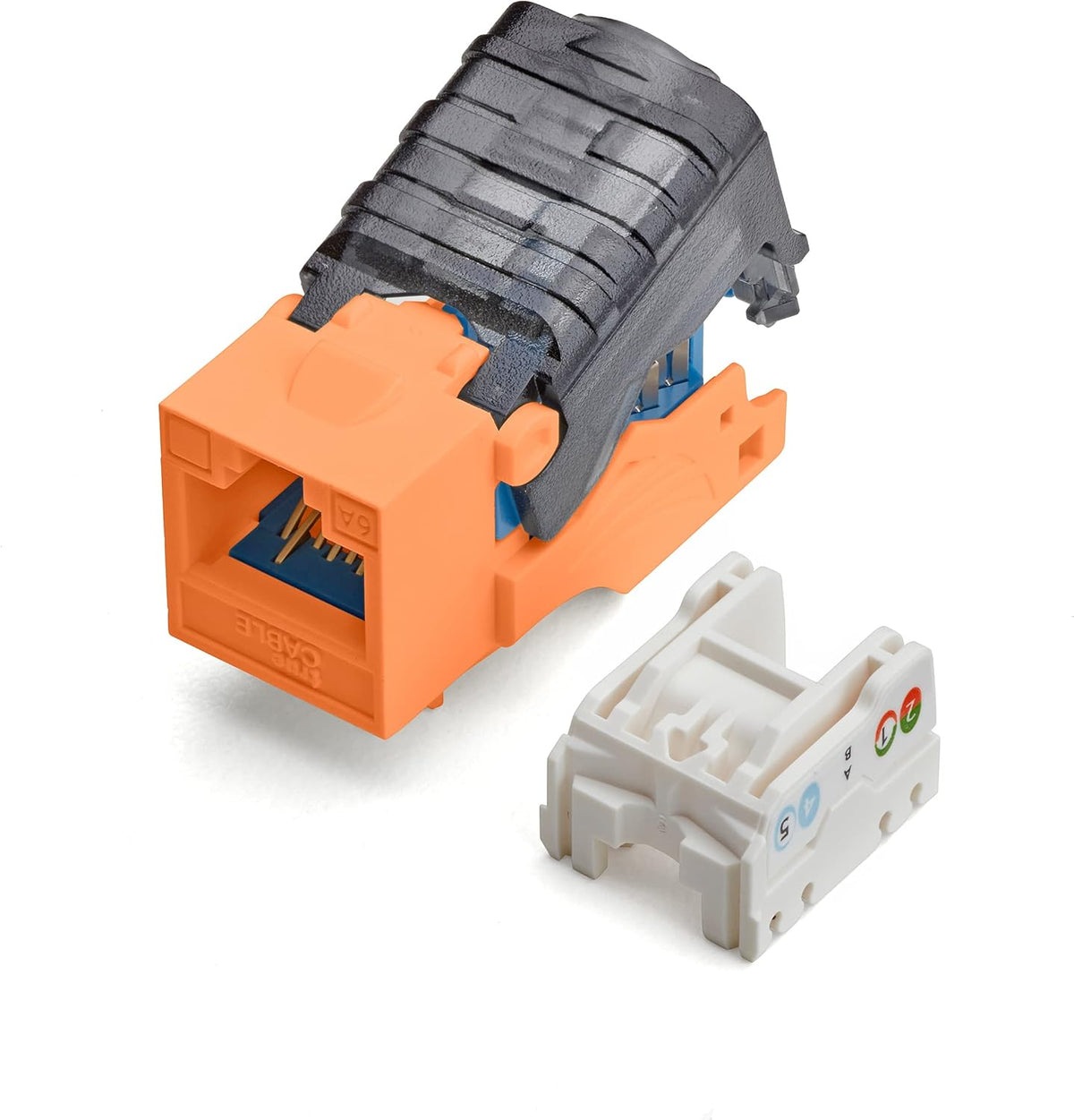 Blue Cat6A Toolless Keystone Jack 12 Pack O931