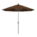 9 ft. Grey Aluminum Market Patio Umbrella with Crank Lift G7693