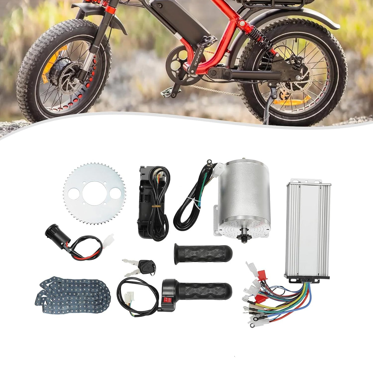 48-72V 3000W Brushless Motor Kit with Controller & Throttle T814109