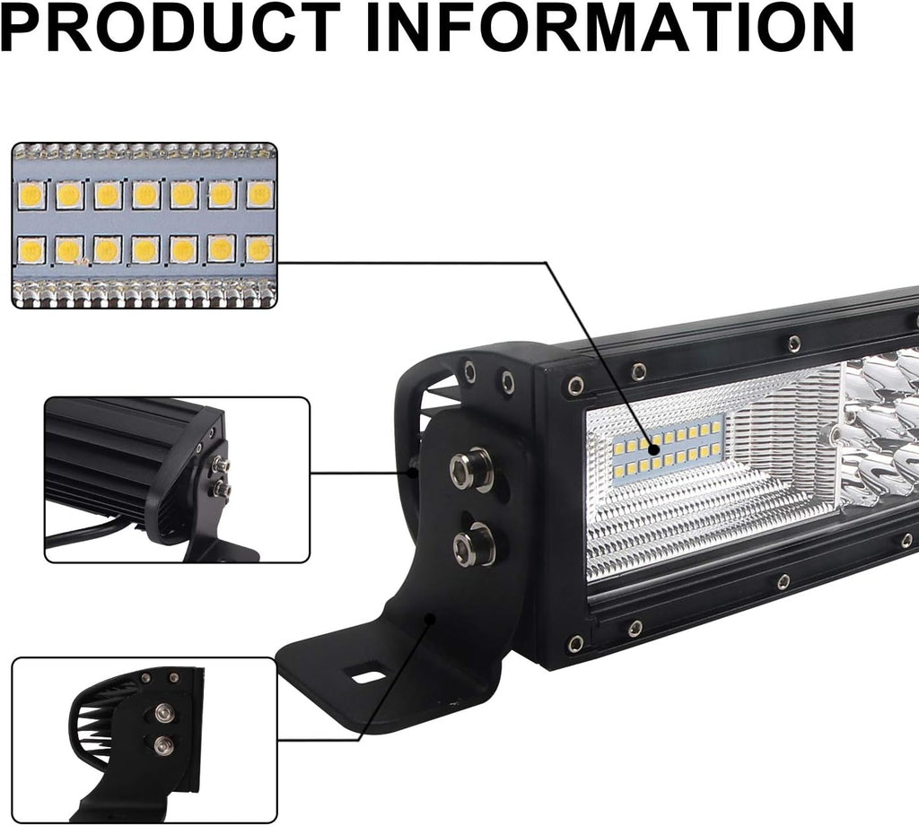 288w 50inch Curved LED Light Bar Spot Flood Combo Beam F4642