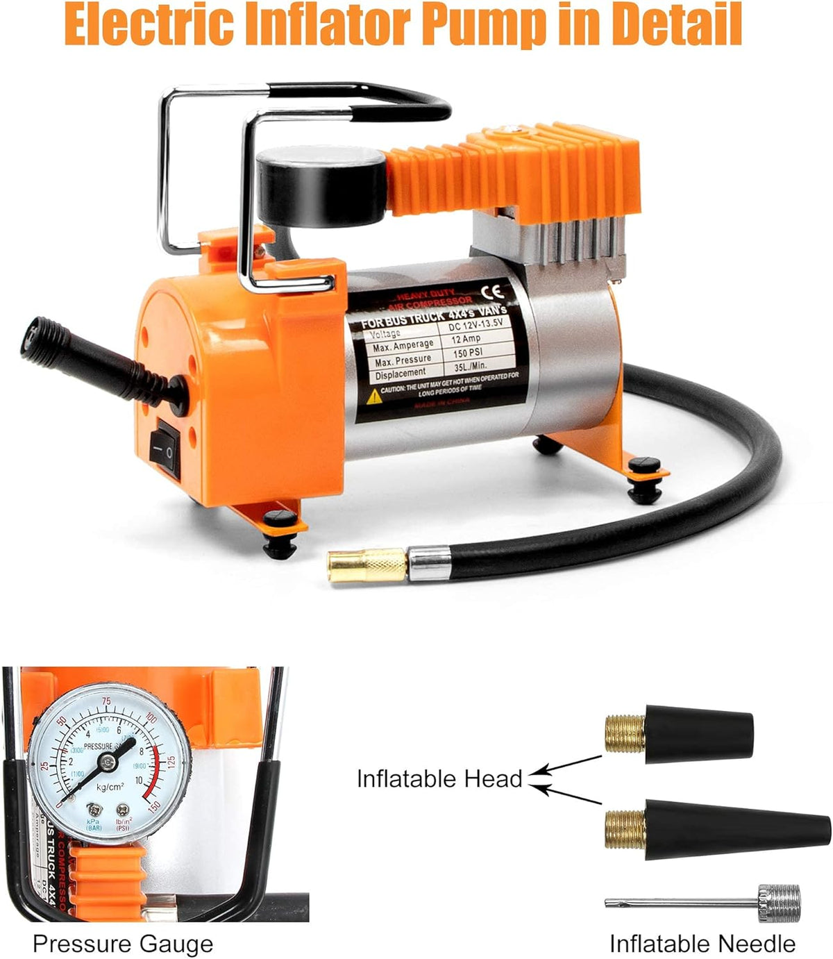 3 Ton Electric Car Jack with Electric Wrench and Inflator Pump A1299