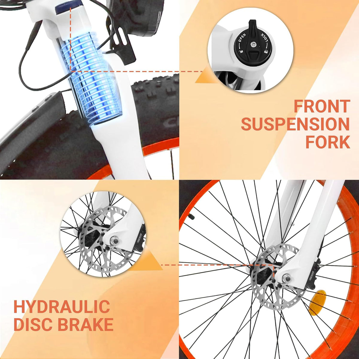 1000W Brushless Motor 7-Speed 48V 15AH Battery 26" x 4.0 Fat Tire Electric Bike L88106