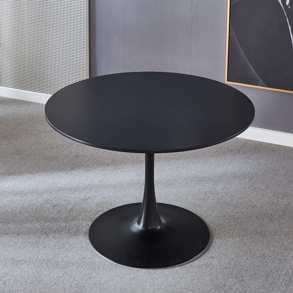 Black Tulip Table Mid-century Dining Table With Round MDF Table Top S9469