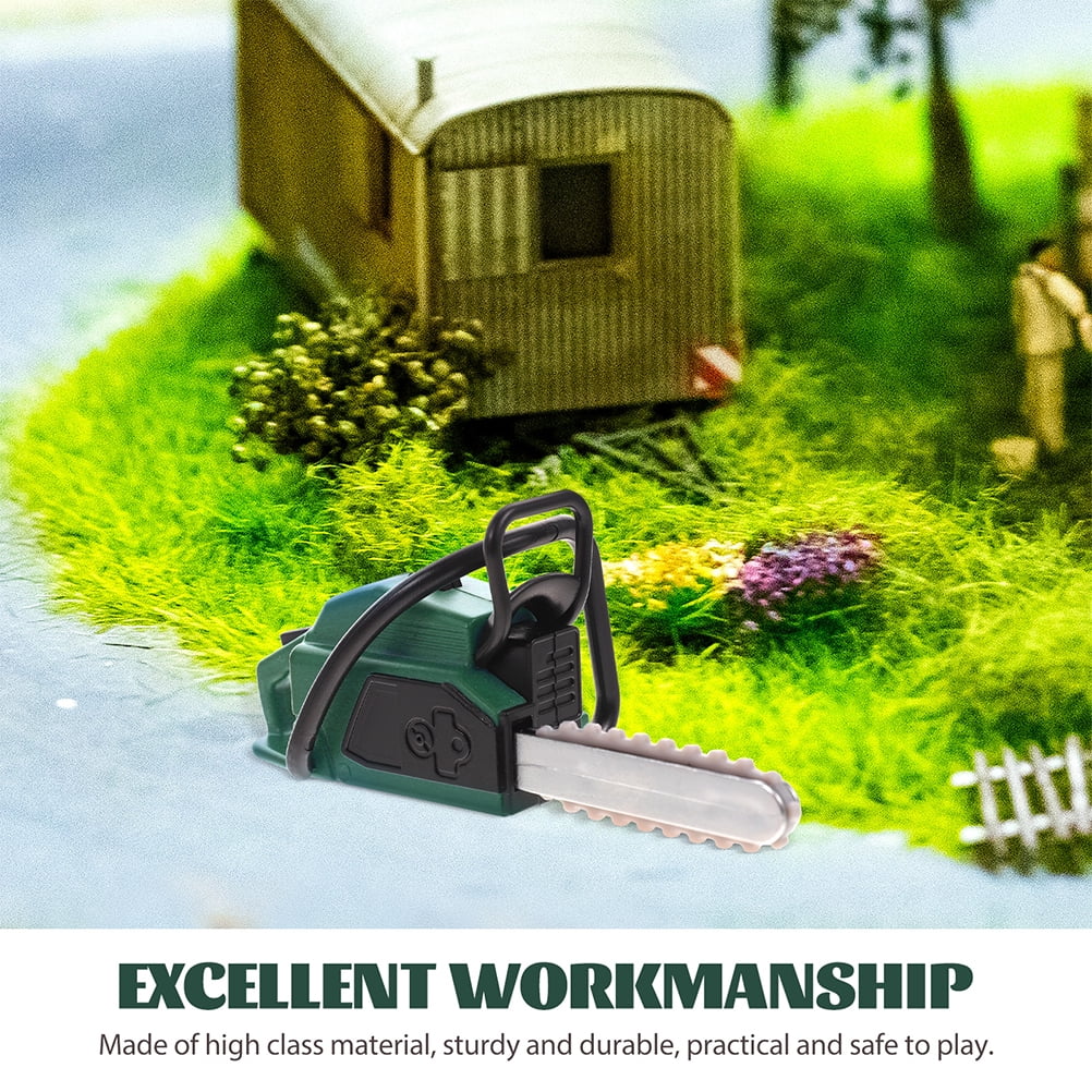 10 Pcs Dollhouse Chainsaw Ornament Models Miniature Toy Decorations A70543