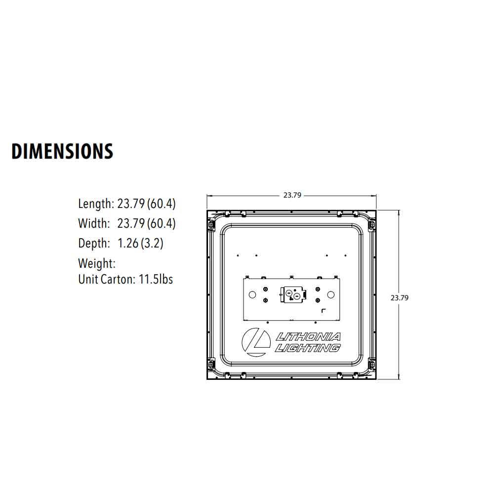 2x2 LED Flat Panel Light 3400 Lumens 34W 3500K B566