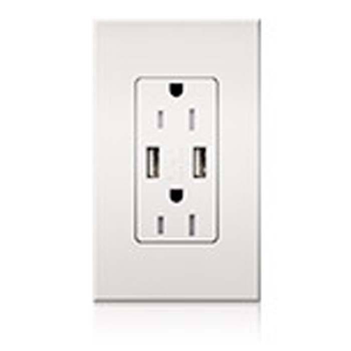 15A USB Receptacle Taupe R873333