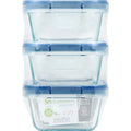 1-Cup Glass Square Storage Container (3-Pack) J95235
