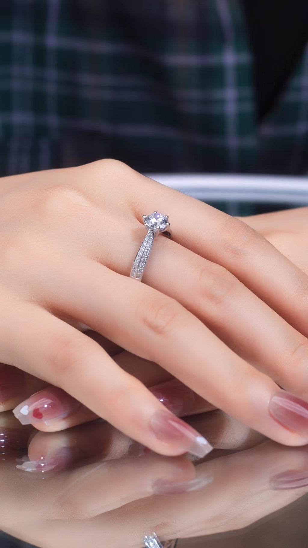1.5 Carat Moissanite Double Halo Engagement Ring H246130