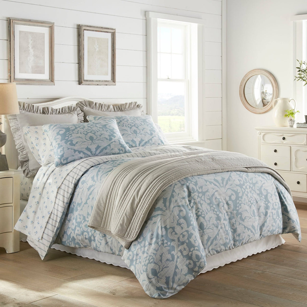 Blue Duvet Cover Set, Full/Queen E626