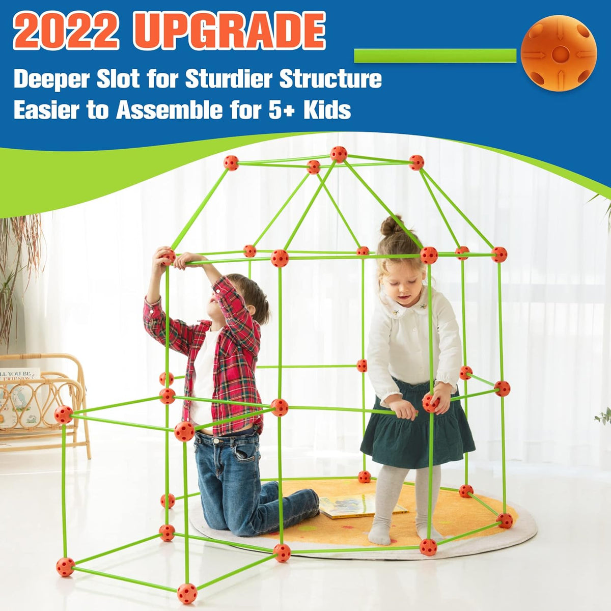 130 Pieces Fort Building Kit STEM Toy T28098