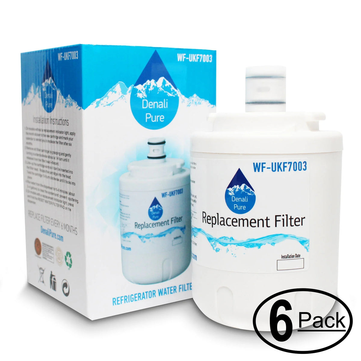 6-Pack Replacement Refrigerator Water Filter Cartridge B681
