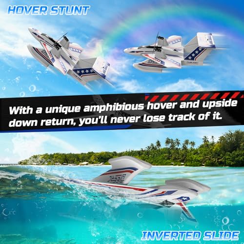 Amphibious Tri-Phibian Aircraft RC Plane with 2 Batteries Q485