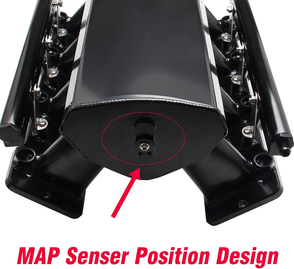 92mm Throttle Body Sheet Metal EFI Intake Manifold Black W626382