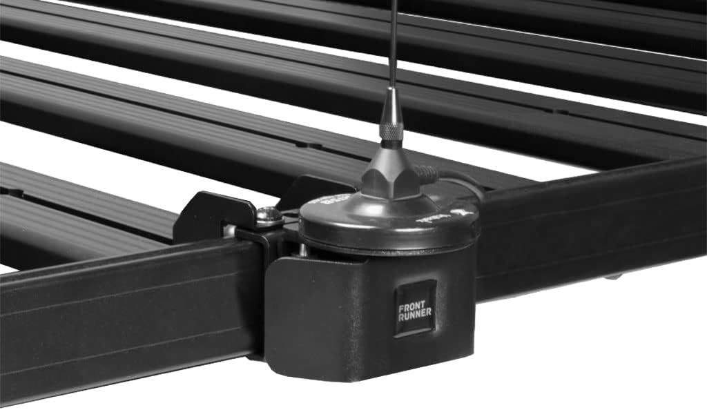 Antenna Mount Spring Loaded Clamp Bracket for Roof Racks (Black) M9953
