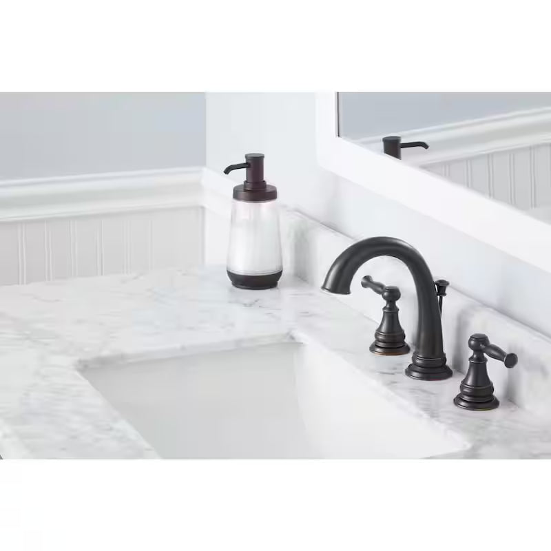 8 in. Widespread Double-Handle High-Arc Bathroom Faucet in Bronze B323