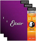 80/20 Bronze Acoustic Guitar Strings Light 12-53 3 Sets J1631