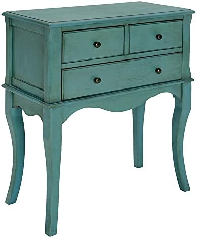 Antique Teal Wood Console Table M2519