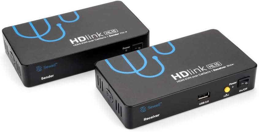 1x4 HDMI Extender Splitter Over cat5e/6, 160 ft, Black M719