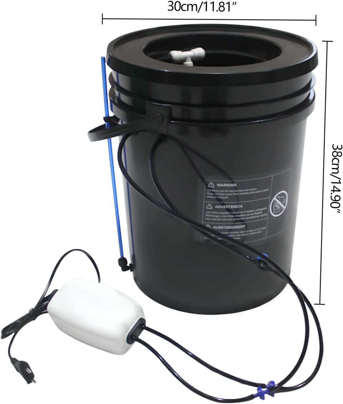 5-Gallon Deep Water Culture Hydroponics Growing System Kit H560